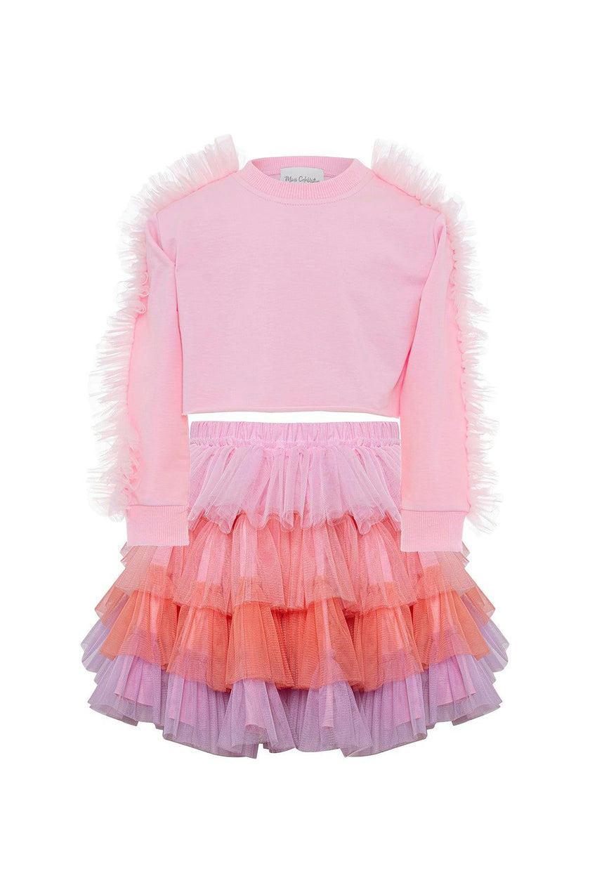 Pink Poppy Sweatshirt And Tutu Set