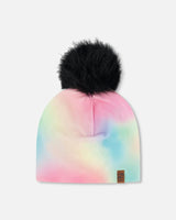Stretch Jersey Hat With Pompom