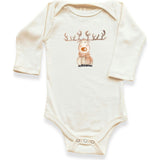 Reindeer Organic Baby Bodysuit Long Sleeve