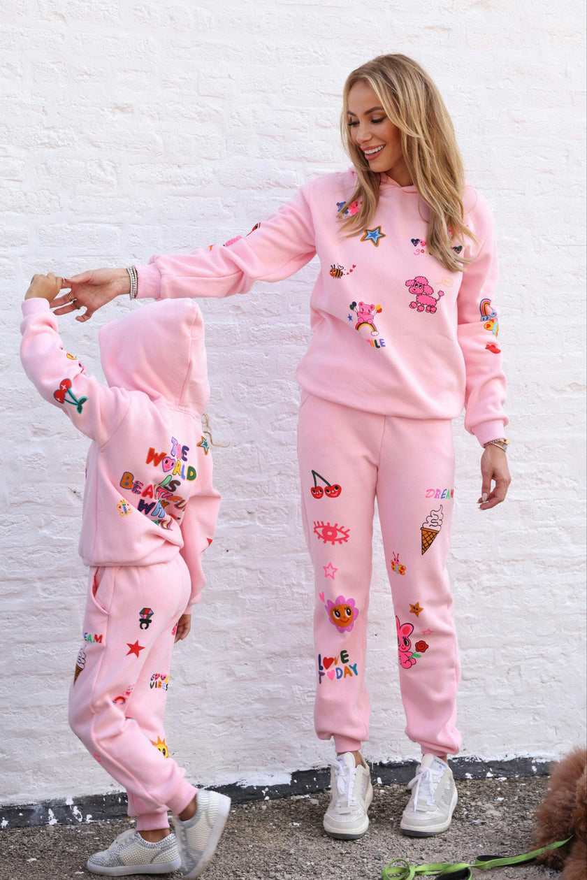 Women's Doodle Art Set Pink Pink