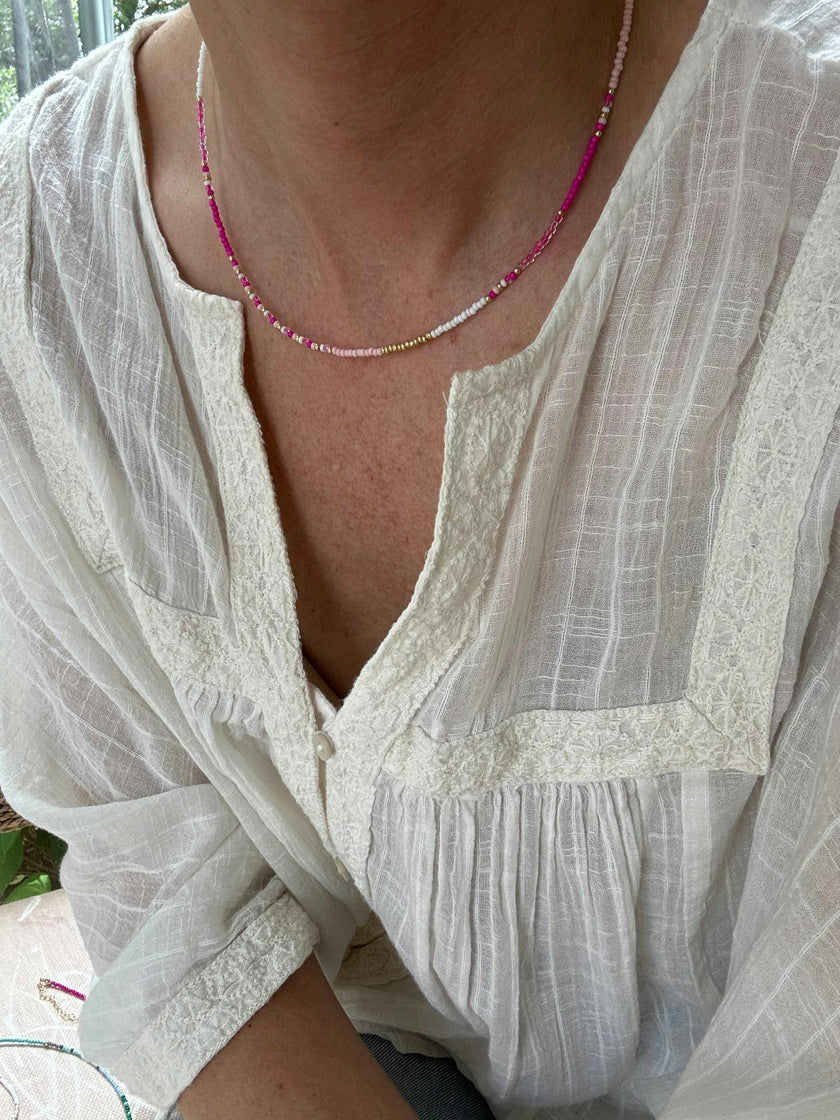 Kokomo Tiny Beaded Necklace