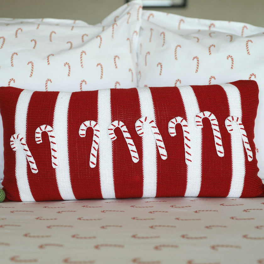 Candy Cane with Stripes Pillow