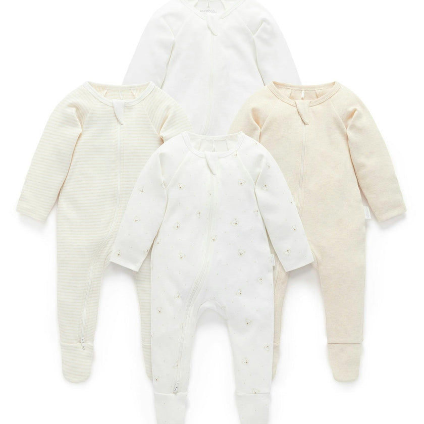 4 Pack Zip Growsuit Vanilla Bear Pack