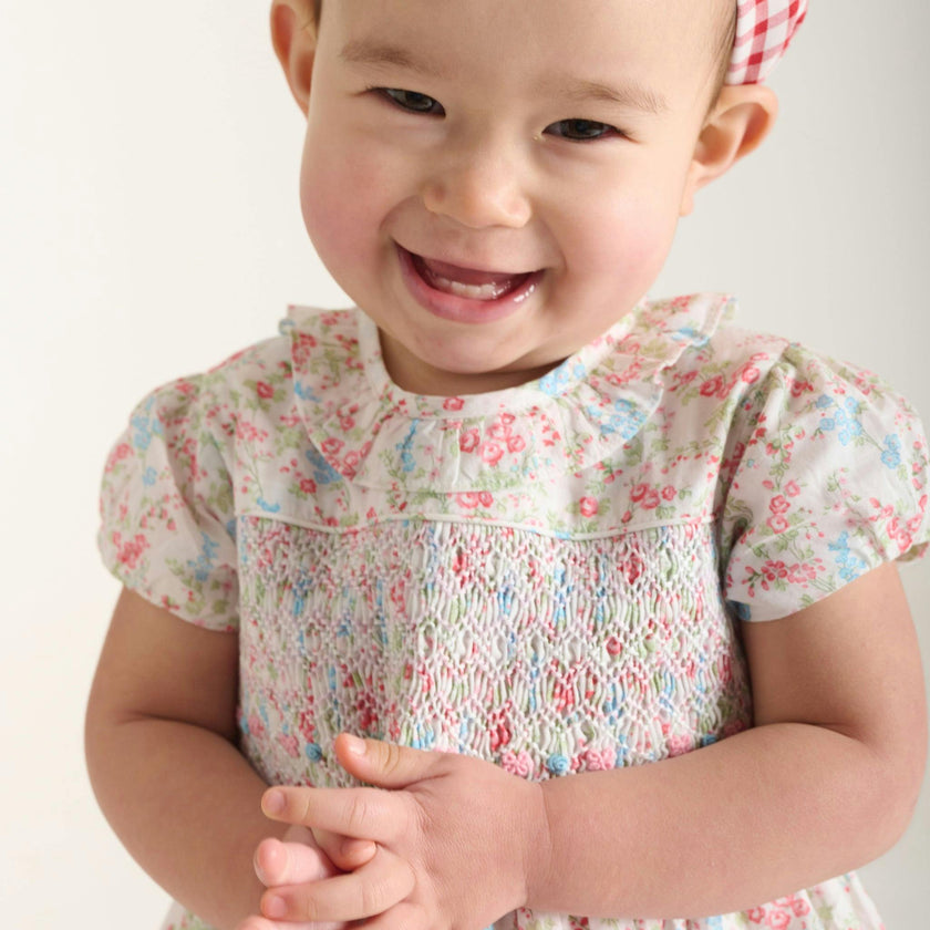 Hand-Smocked Baby Dress - Linnea
