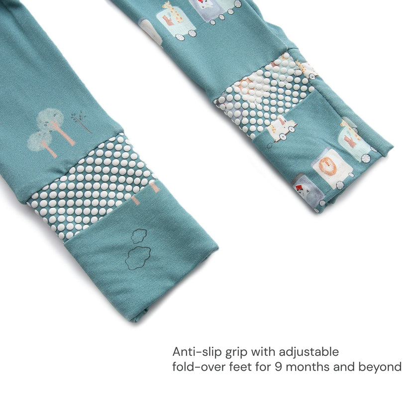 Bamboo Footie Pajama Sleepsuit - Le Petit Express Green