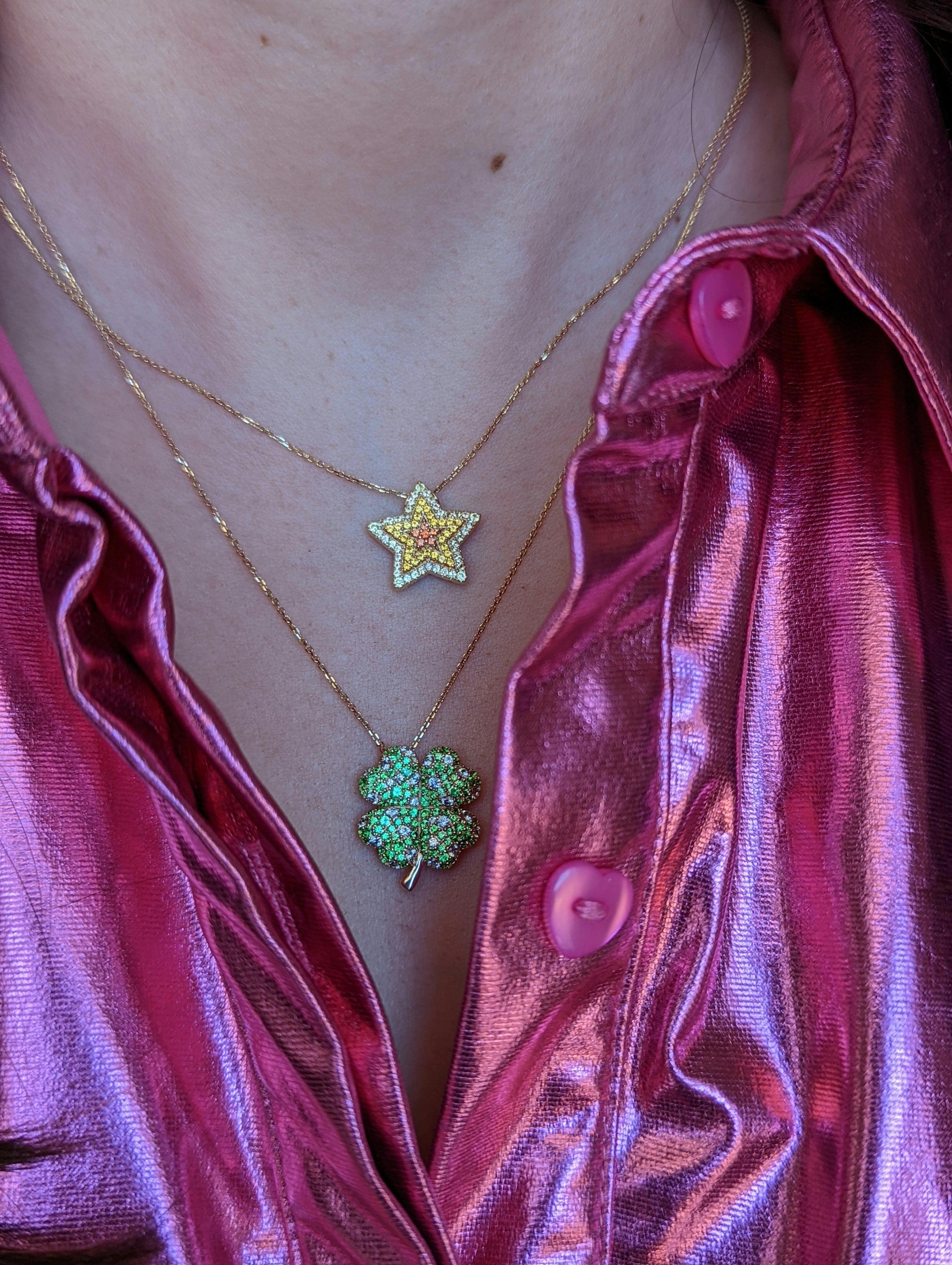 Juju Four Leaf Clover Charm Necklace