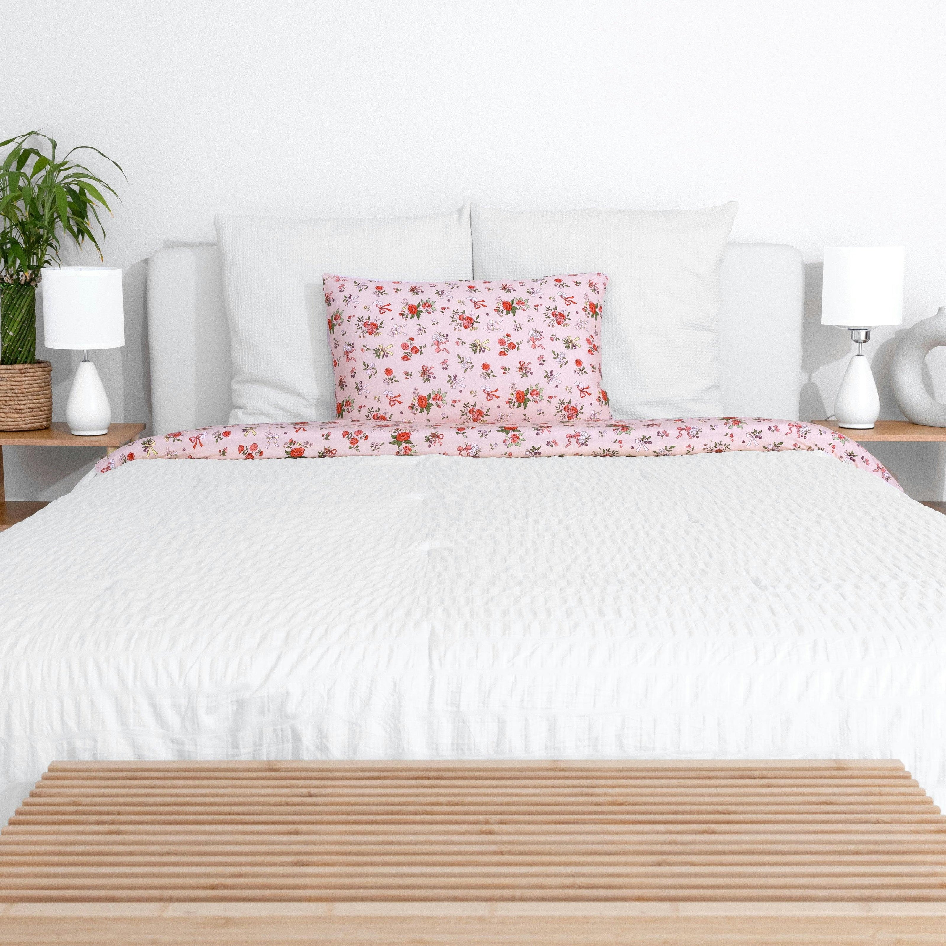 Bows & Blooms Bamboo Bed Sheet Set