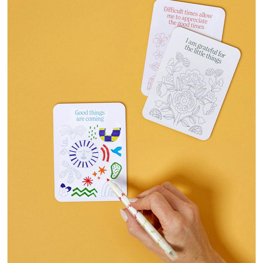 Color Your Own Affirmation Cards