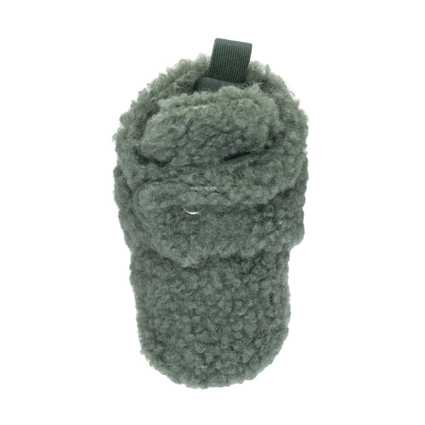 Sherpa Olive Snap Bootie