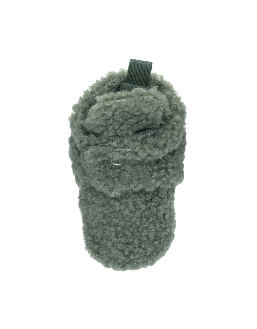 Sherpa Olive Snap Bootie