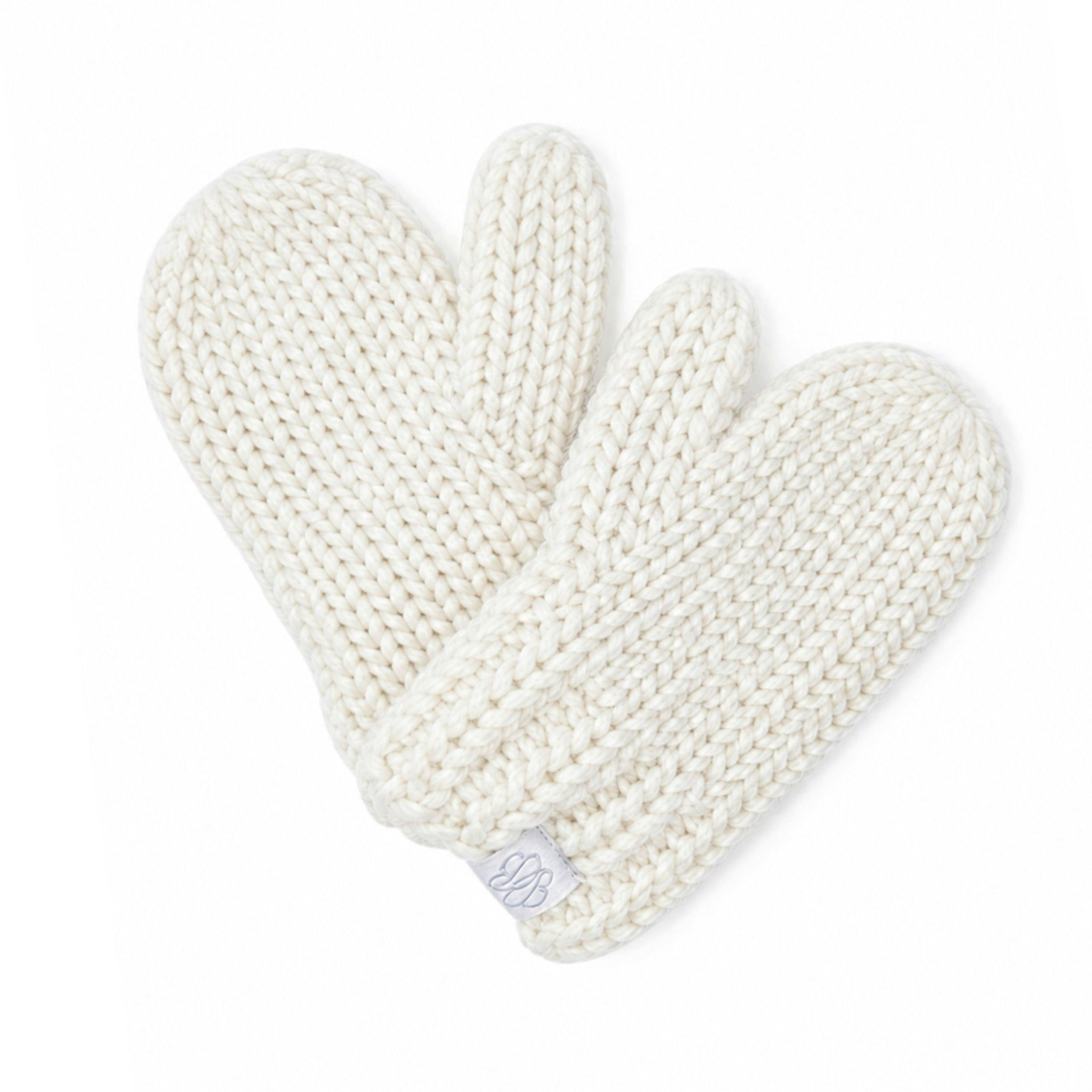 Classic Knit Mittens - Cream