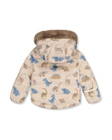 Baby Two Piece Snowsuit Blue Dinosaur Print
