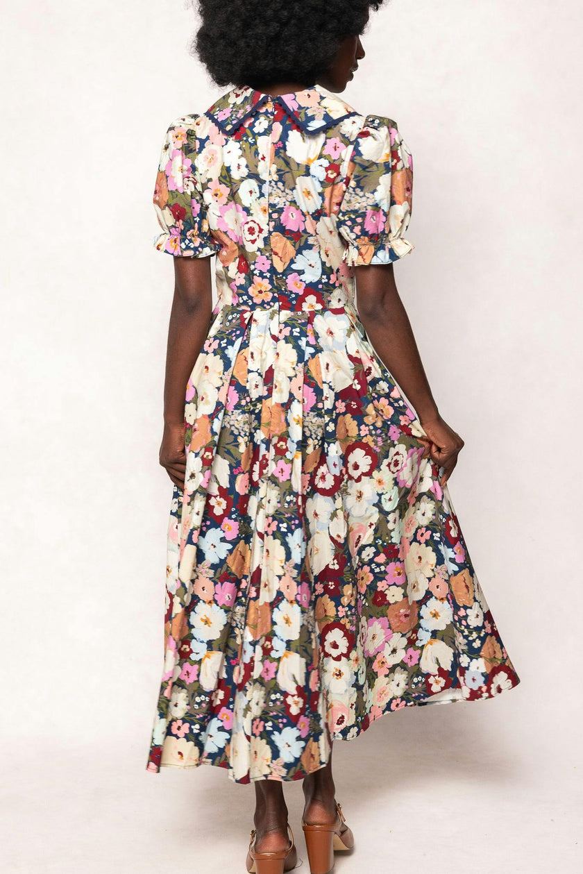 Sophia Dress in Midnight Garden