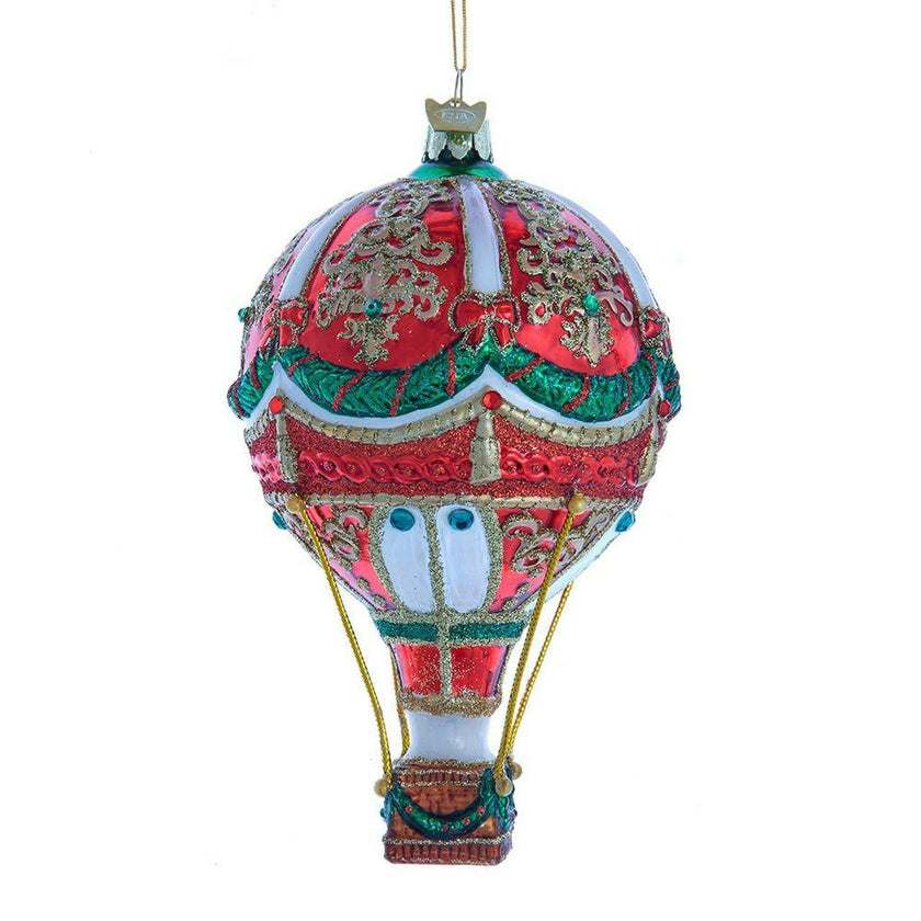 Kurt Adler 6-Inch  Bellissimo Glass Hot Air Balloon Ornament