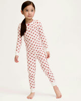Kid's Pima Snug Fit Pajama Set in Blissful Bows