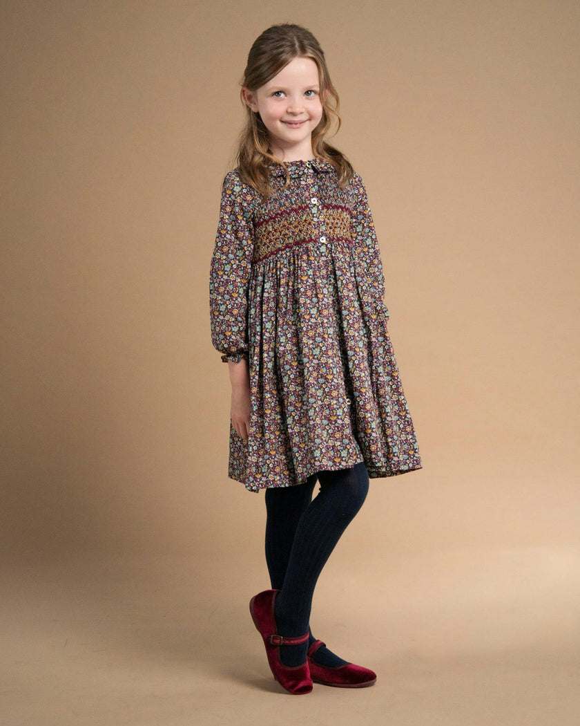 Aria Dress Emerald Garnet Liberty