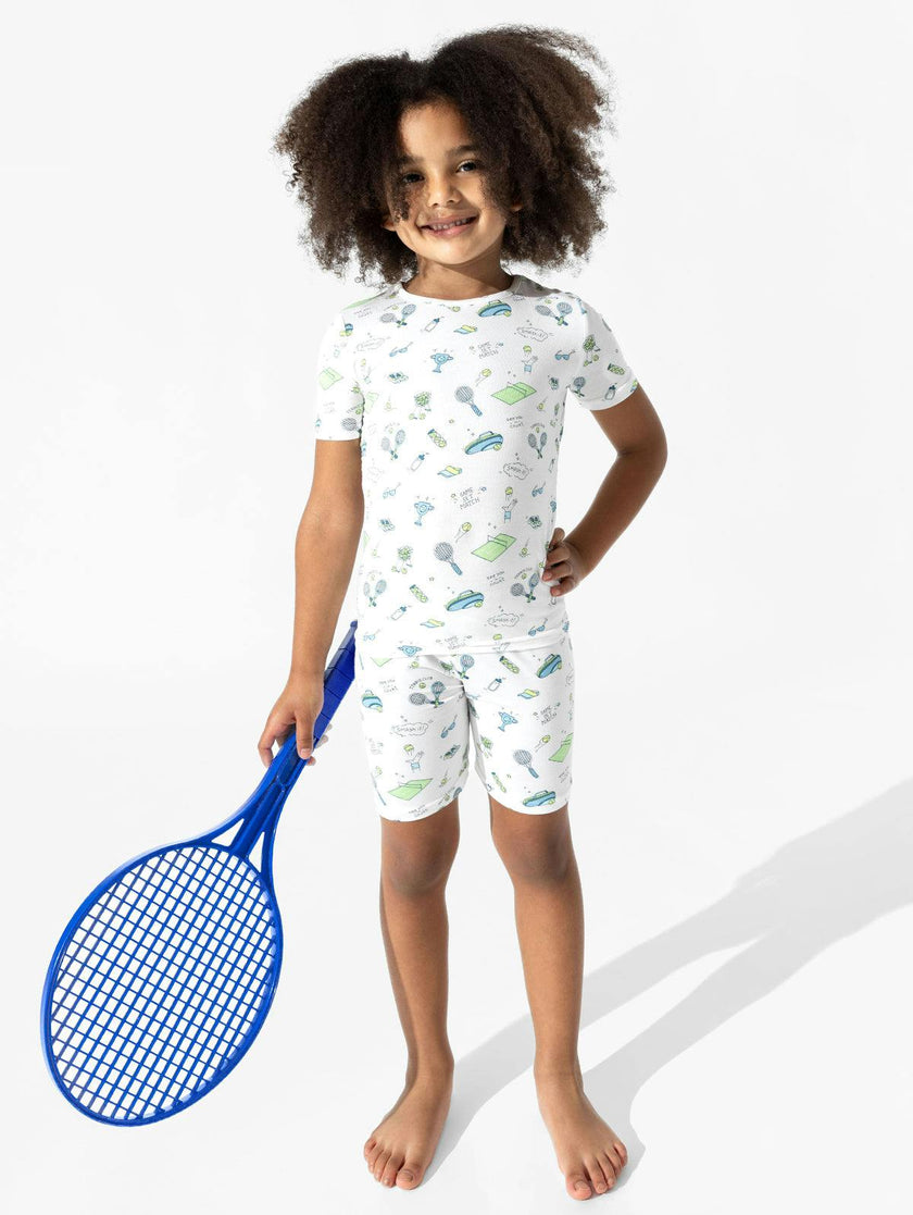 Tennis Bamboo Kids Pajama Short Set