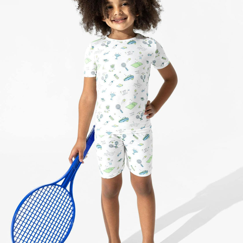 Tennis Bamboo Kids Pajama Short Set