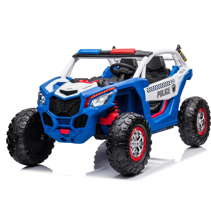 24V 4x4 Freddo Storm Police UTV 2-Seater for Kids with Lights & Sirens for Action-Packed Adventures