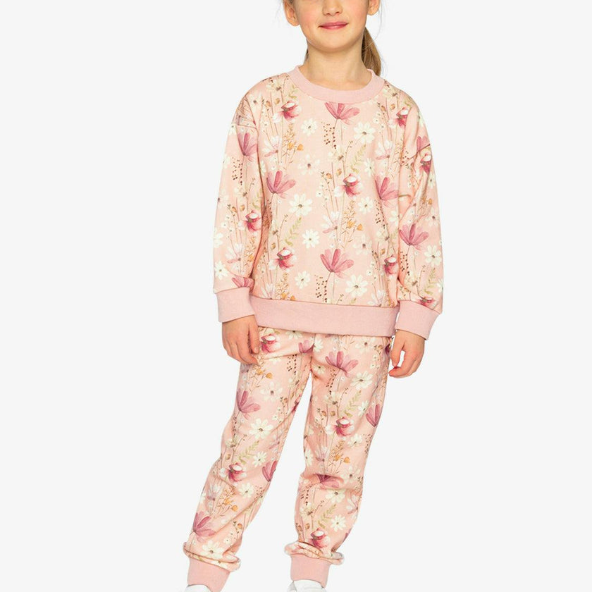 Sweatshirt Pink Printed Flowers