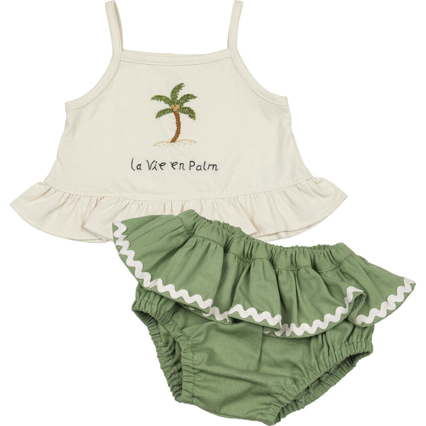 Ruffle Bloomer Set in La Vie en Palm