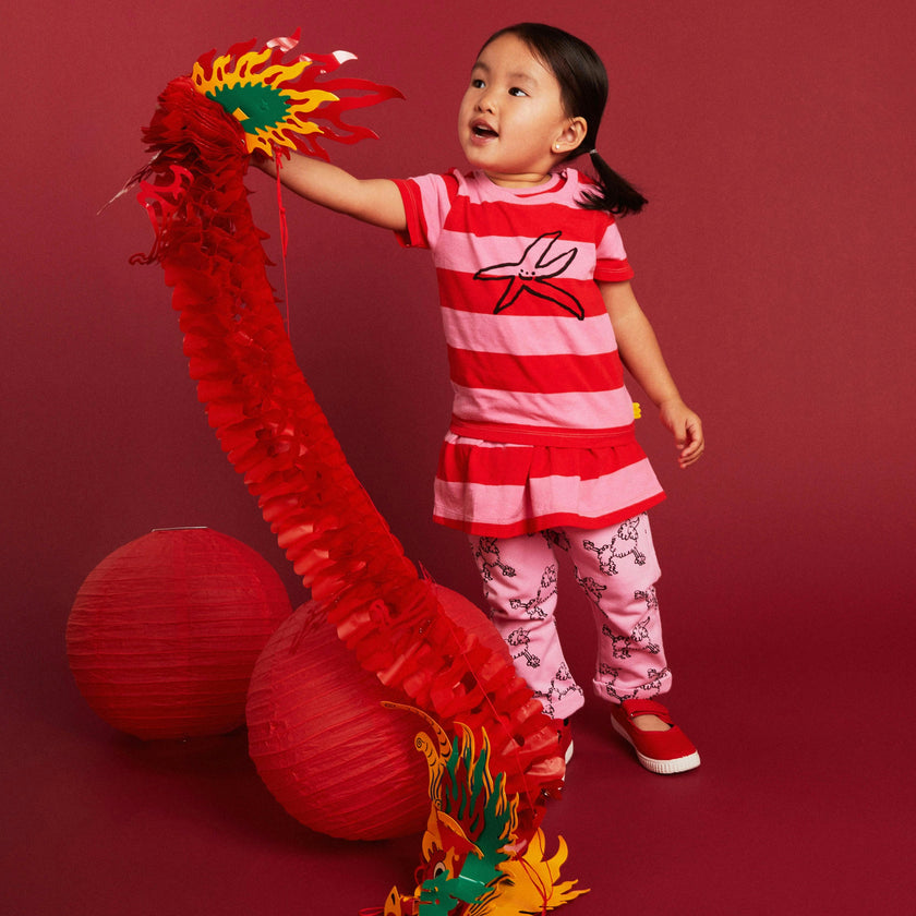 Recycled Cotton Stripes Kid Tank Dress