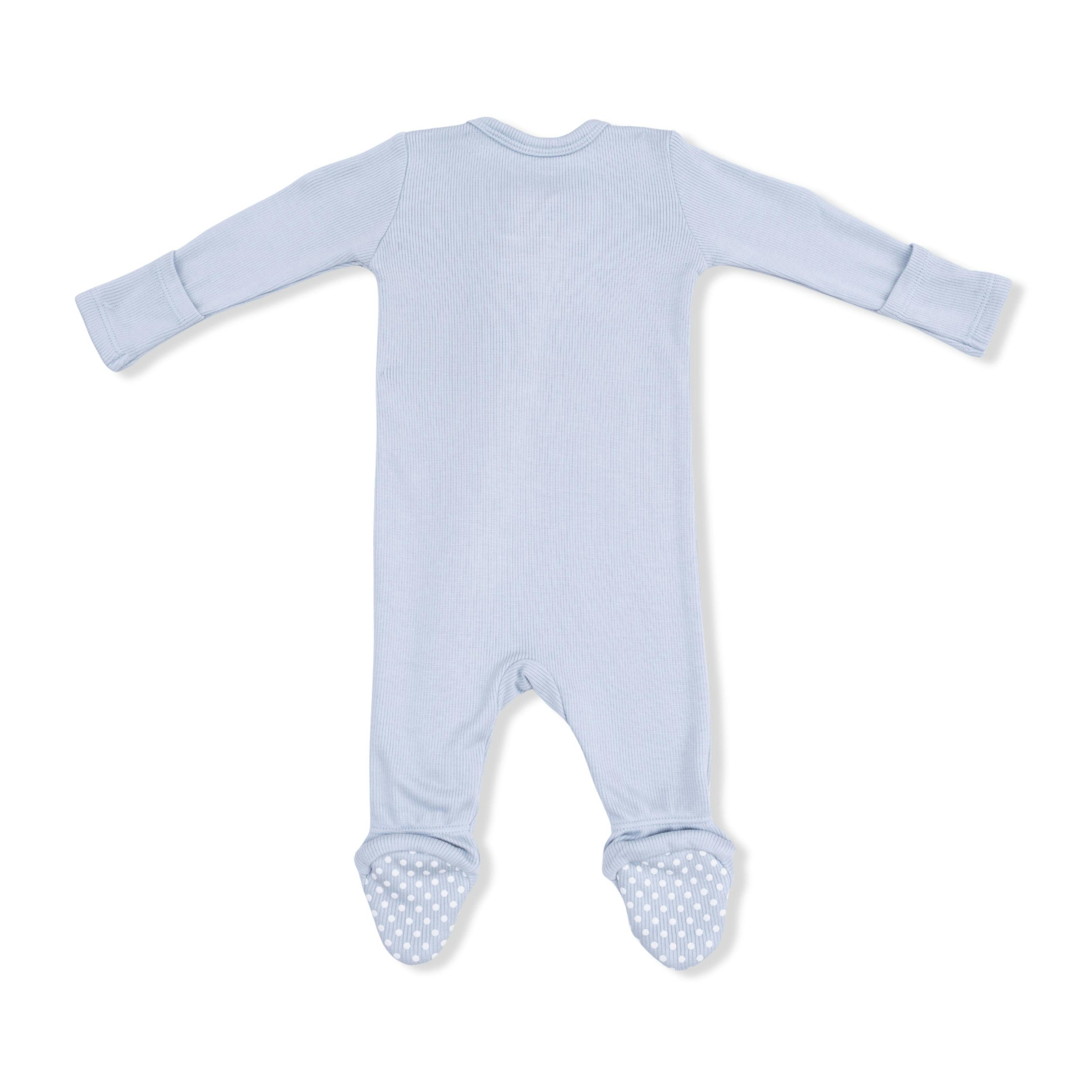 Solid Niagara Mist - 2 Way Zipper Footie