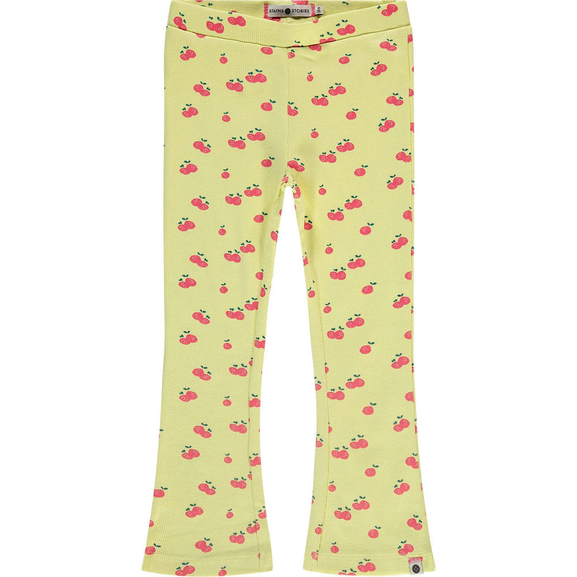 Cherry Printed Flared Leggings
