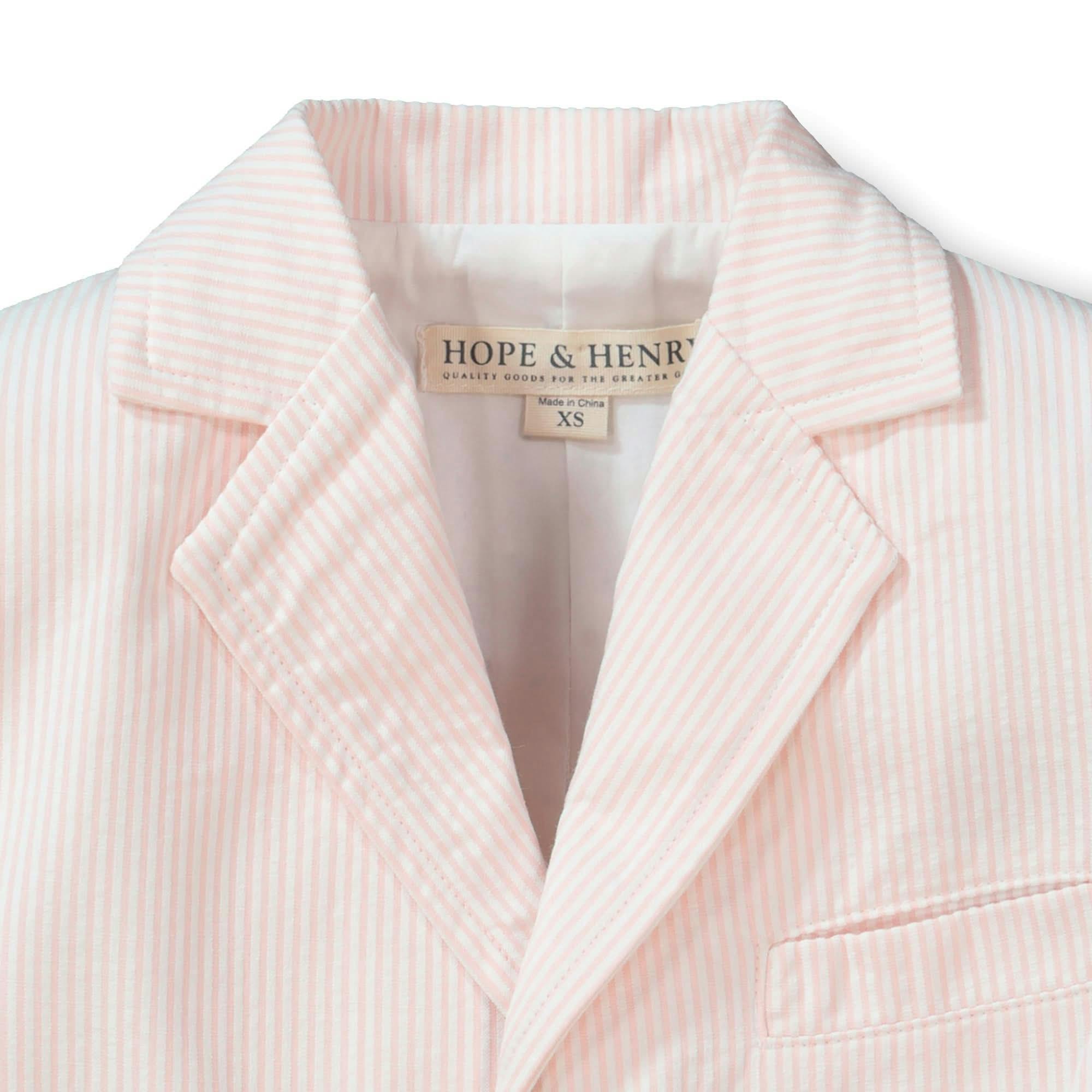 Organic Seersucker Suit Jacket Classic Pink - Baby