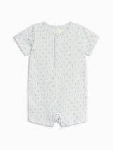 Mason Short Sleeve Romper - Tee Time / Powder + Laguna