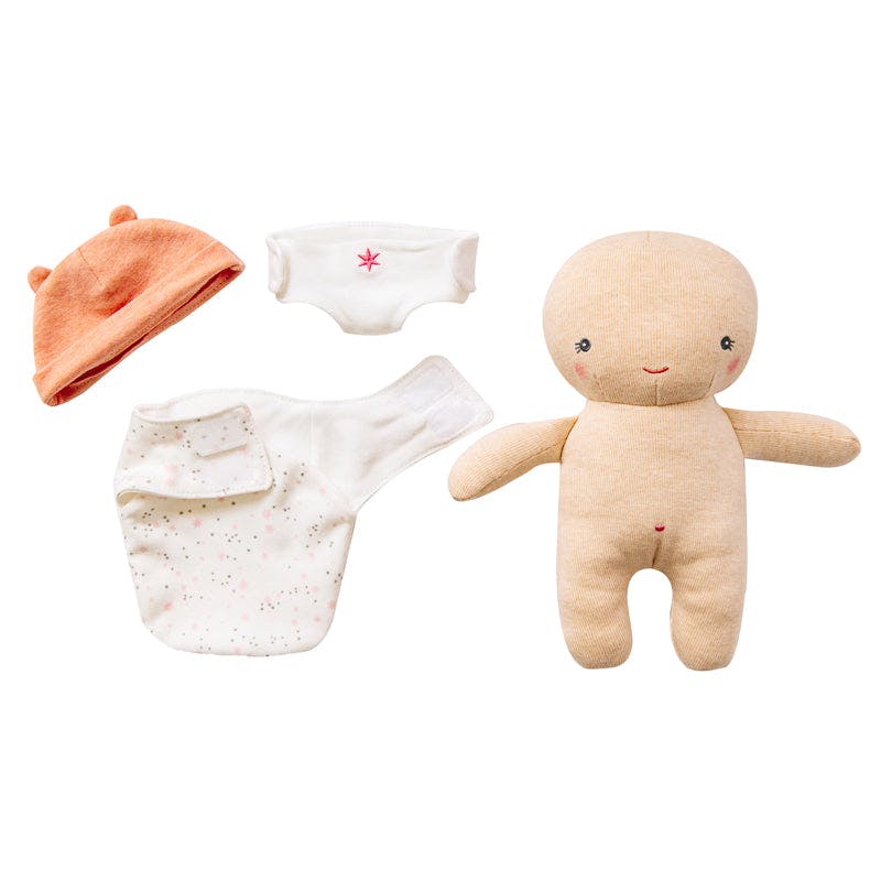Dots and Rainbows Doll Carrier with Cookie