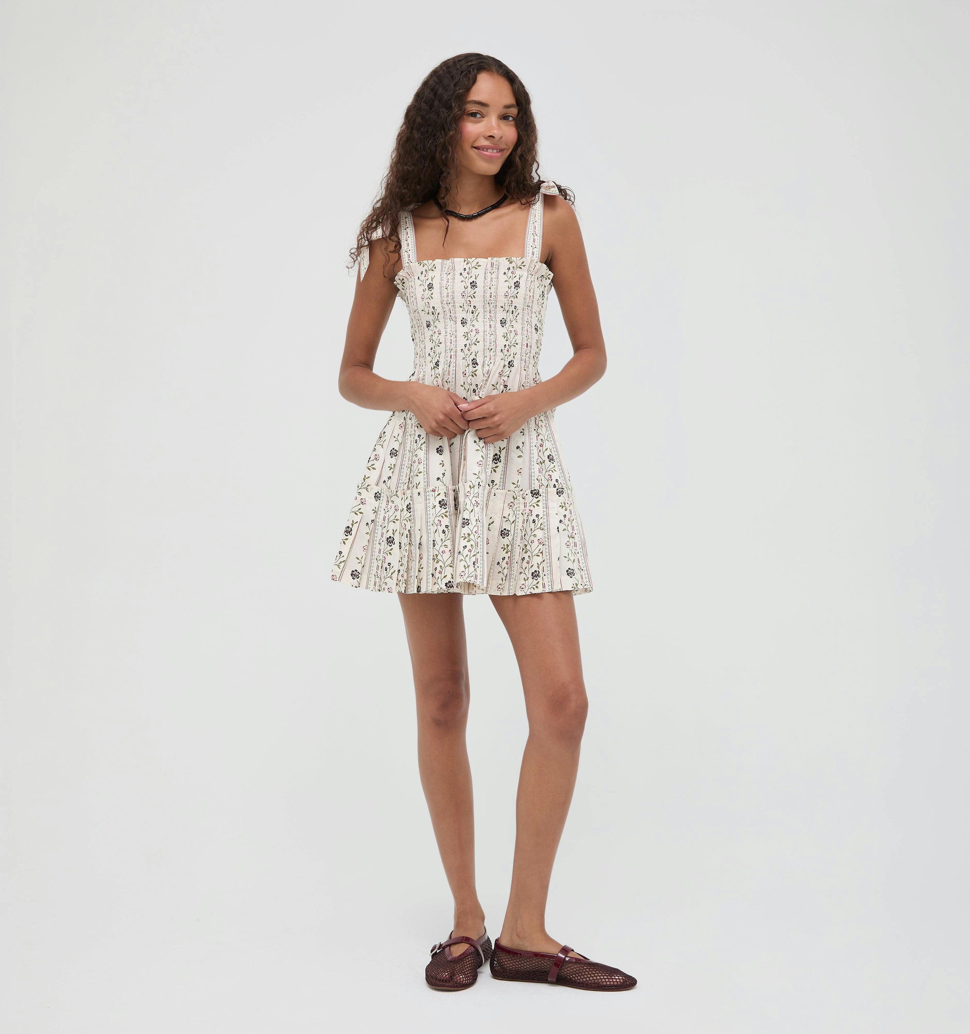 The Ribbon Charlotte Nap Dress -  Kelmscott Ribbon Stripe