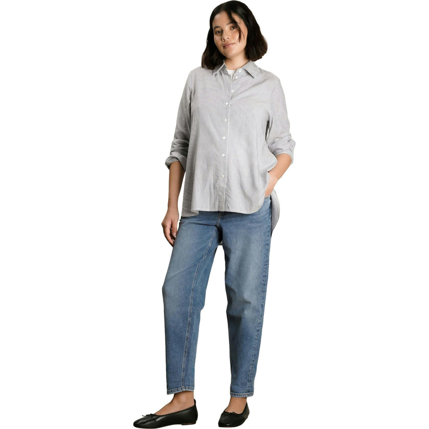 Women's Maternity The Everyday Striped Oversized Cuff Shirt