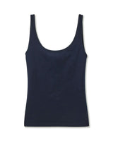 Women's Pima Scoop Tank in Navy