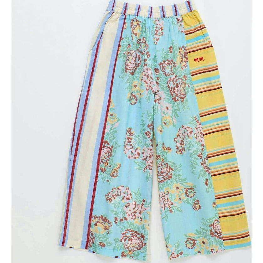 VINTAGE FLOWERS PATCHWORK PANTS MINT