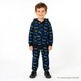 Kids (2-4) French Terry Hoodie & Jogger Set | Dino Adventure
