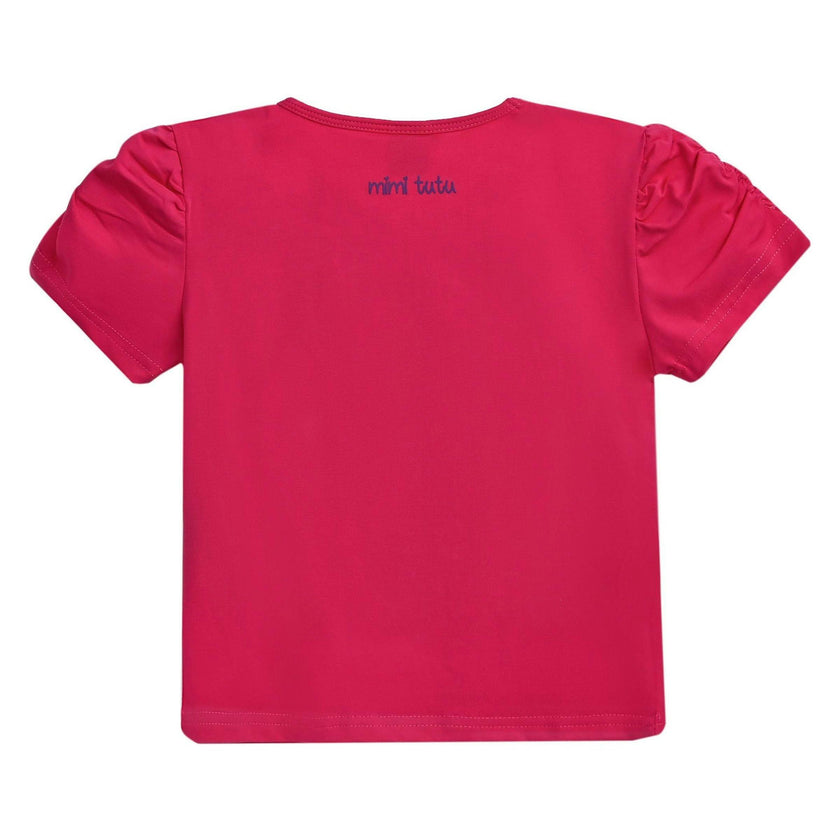 Pink Raspberry Unicorn Applique T-Shirt