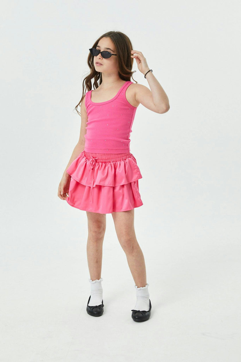Harlow Lipstick Ribbed Heart Tank