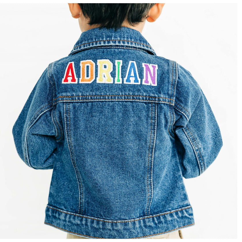 Custom Embroidered Washed Denim Jacket