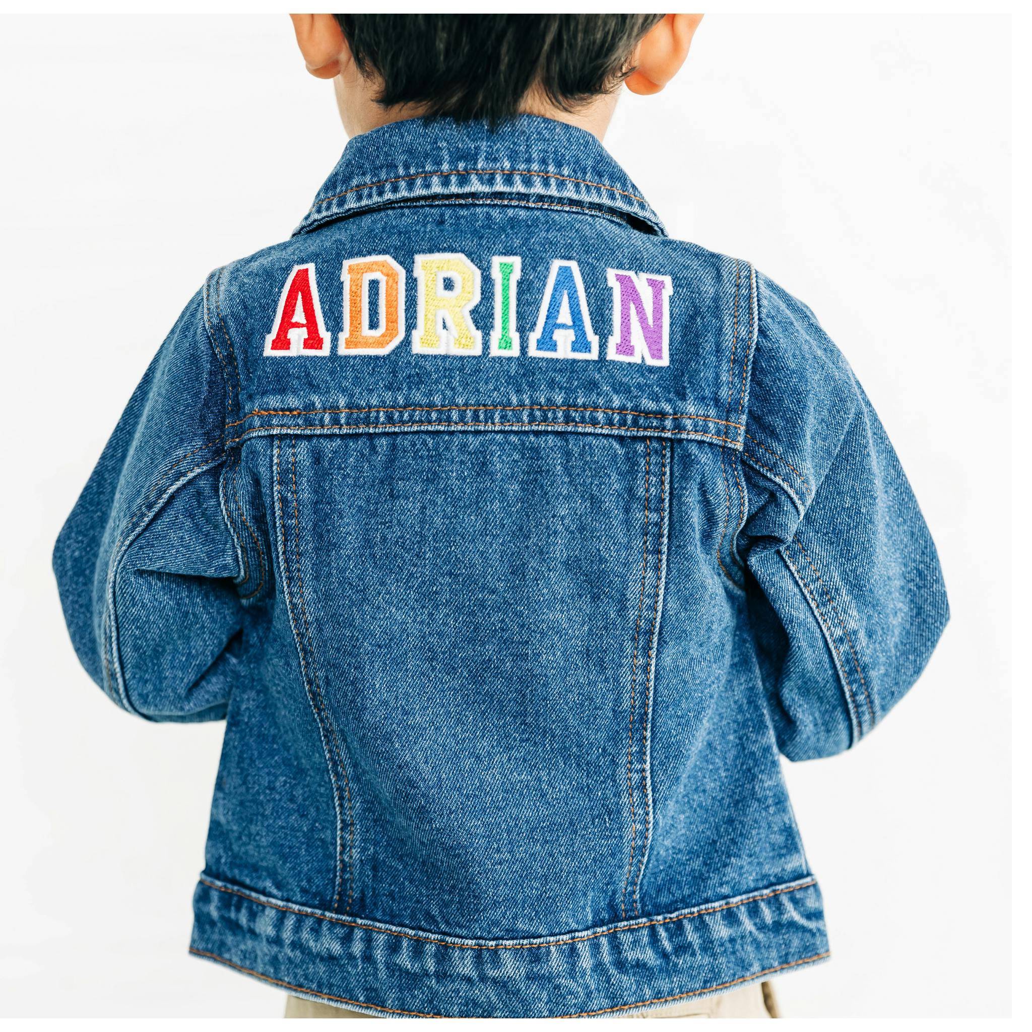 Custom Embroidered Washed Denim Jacket