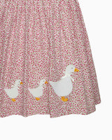 Petal Collar Duck Dress in Red Cherry