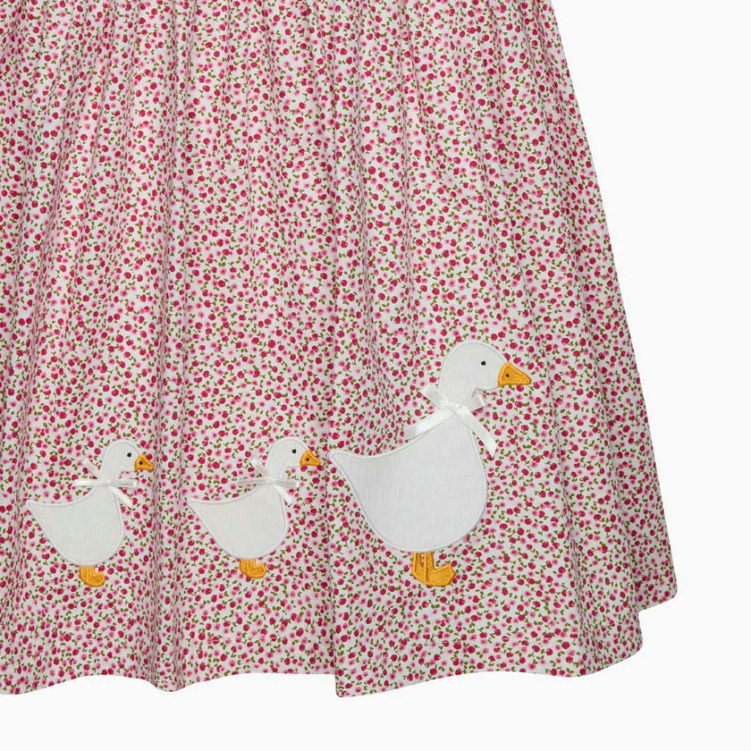 Petal Collar Duck Dress in Red Cherry