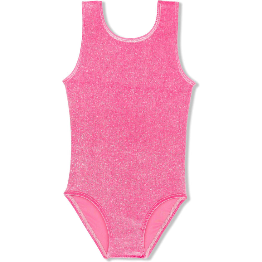 Pink Sparkle Velvet Leotard, Pink