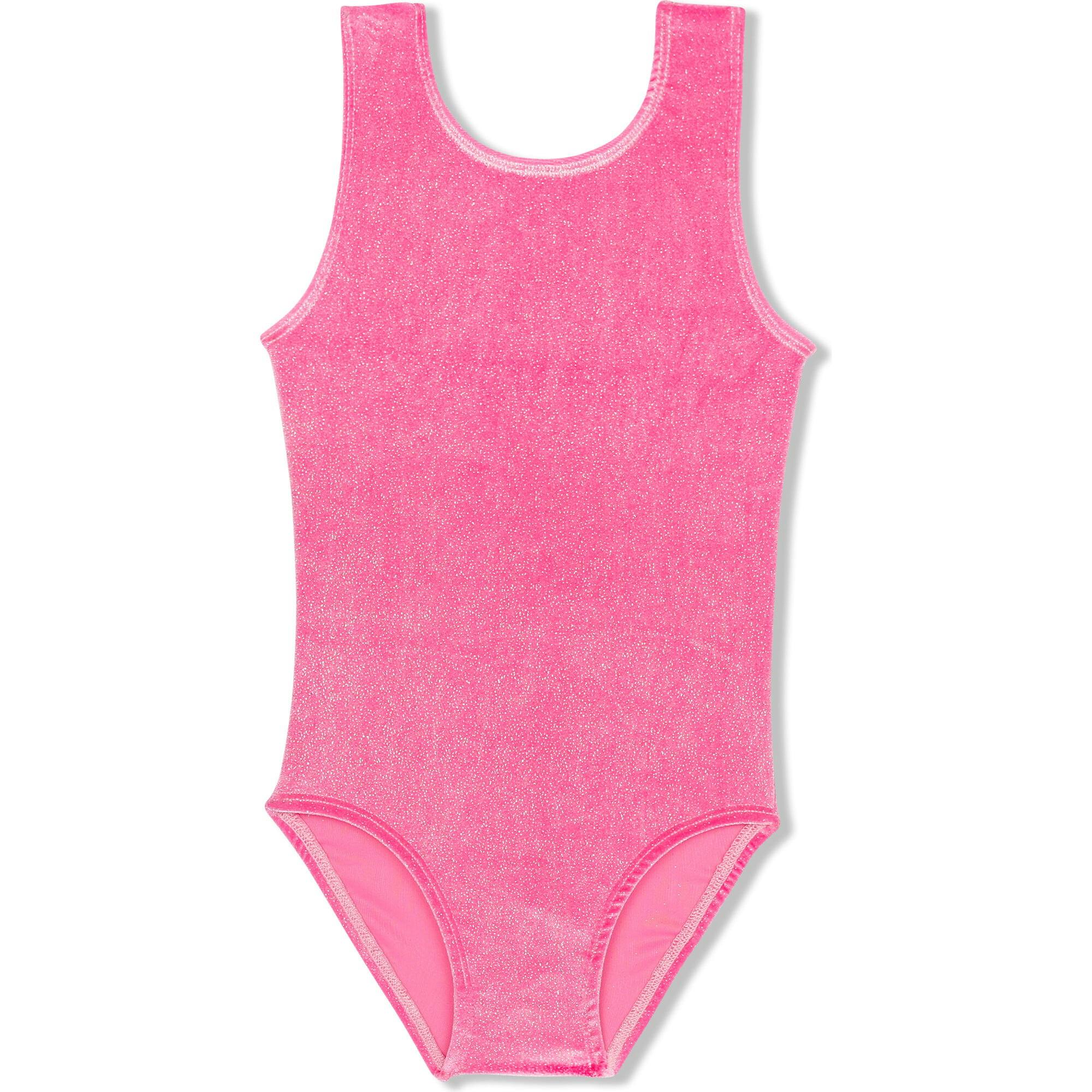 Pink Sparkle Velvet Leotard, Pink