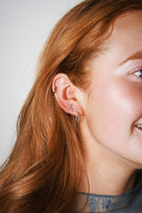 Crystal Candy Cane Stud Earrings
