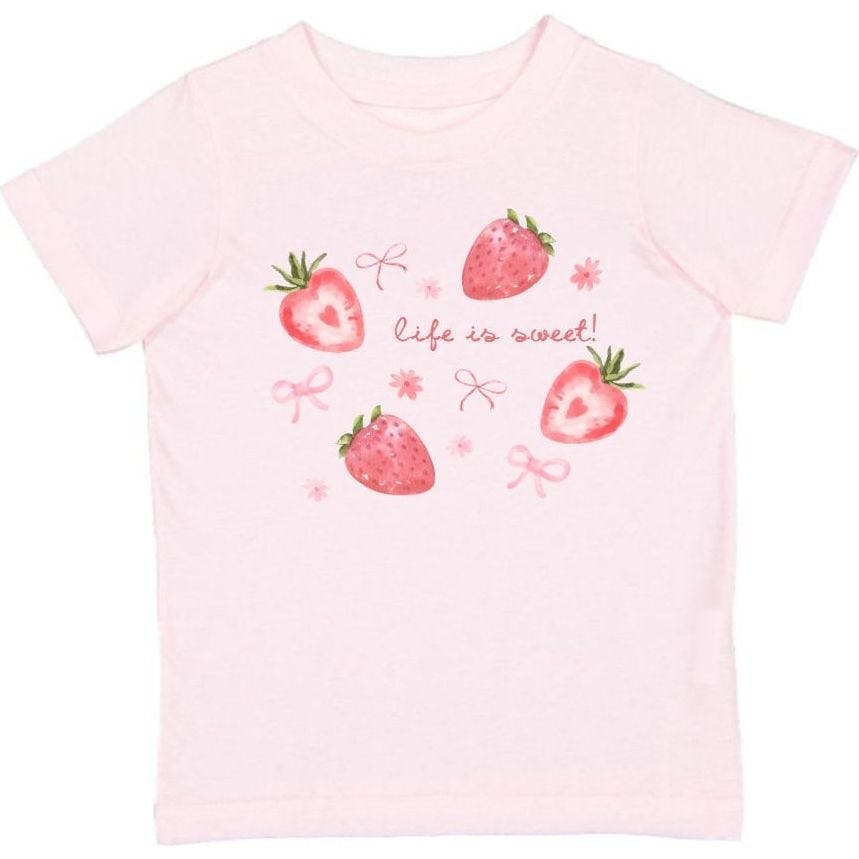 Life Is Sweet Strawberry Short Sleeve T-Shirt - Ballet