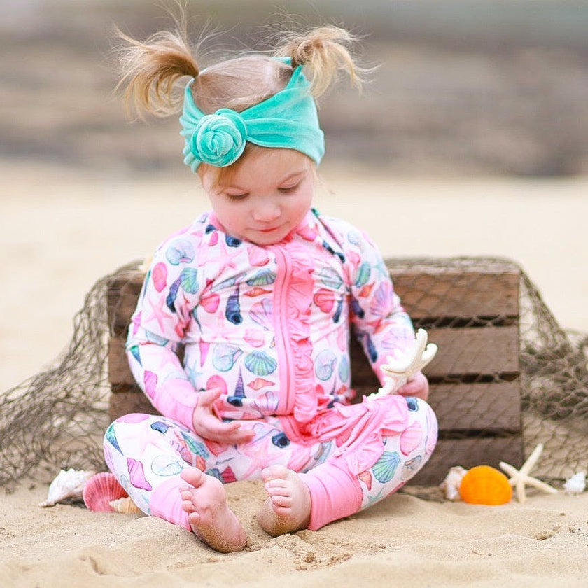 Cute as Shell Ruffle Footie Snoozer