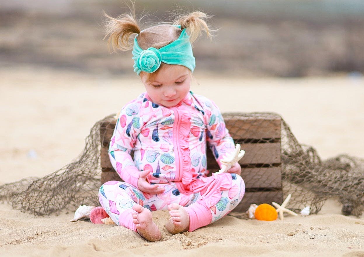 Cute as Shell Ruffle Footie Snoozer