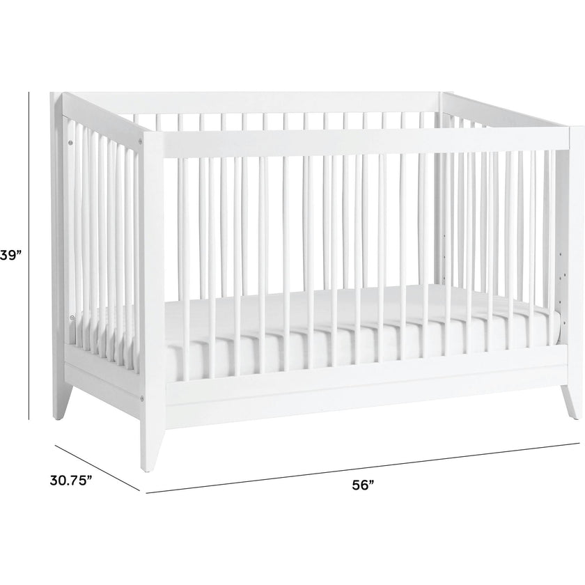 Sprout 4-in-1 Convertible Crib | w/Toddler Bed Conversion Kit in White