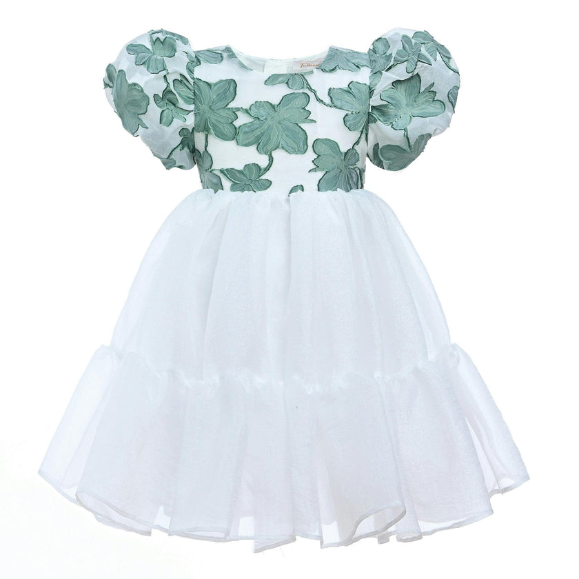 Green Winona Floral Teacup Dress